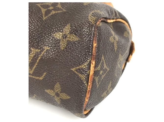 Borsa Mini Speedy Monogramma Louis Vuitton Marrone - vista 7