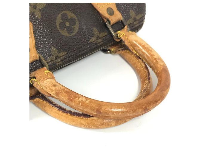 Borsa Mini Speedy Monogramma Louis Vuitton Marrone - vista 8