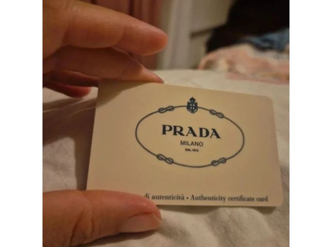 Valigia Trolley Prada in Pelle Saffiano Nera Marrone - vista 5