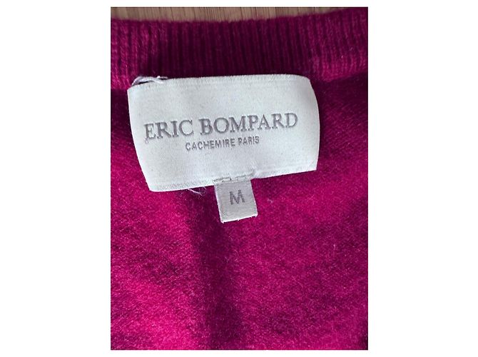 Eric Bompard Suéter de cachemira, dos hilos, cuello en V talla 38 Burdeos - vista 5