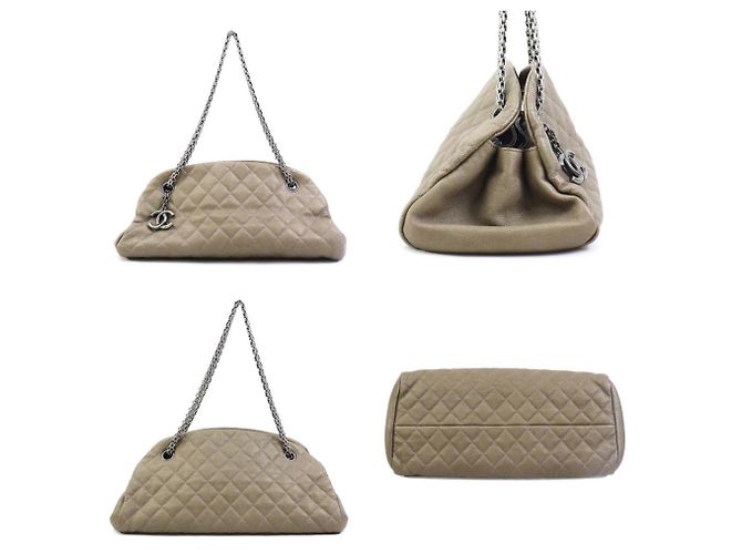 Borsa a mano in pelle marrone khaki da donna Chanel Cachi - vista 2