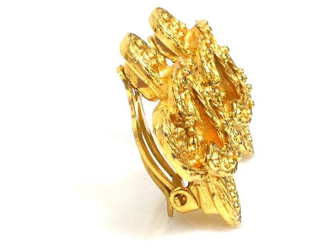 Chanel Coco Mark Clip Ohrringe Golden - Ansicht 2