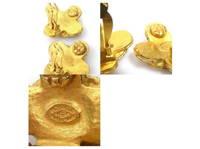 Chanel Coco Mark Clip Ohrringe Golden - Ansicht 5