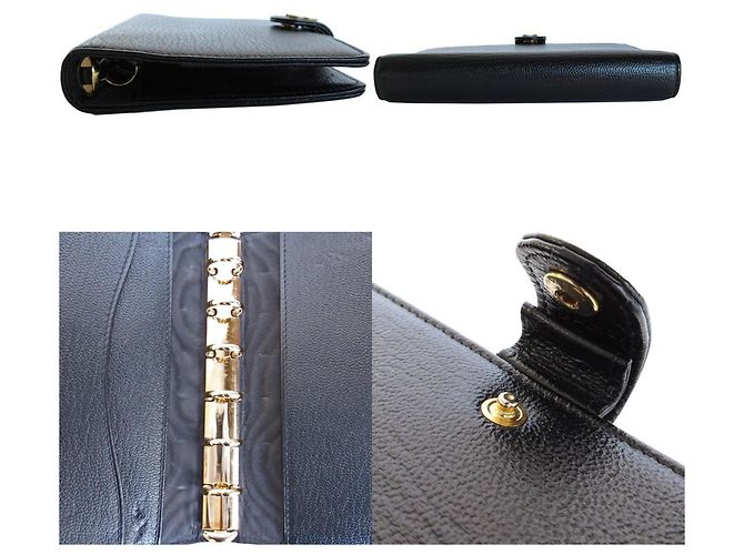 Housse de carnet en cuir Chanel Coco Mark Noir - vue 4