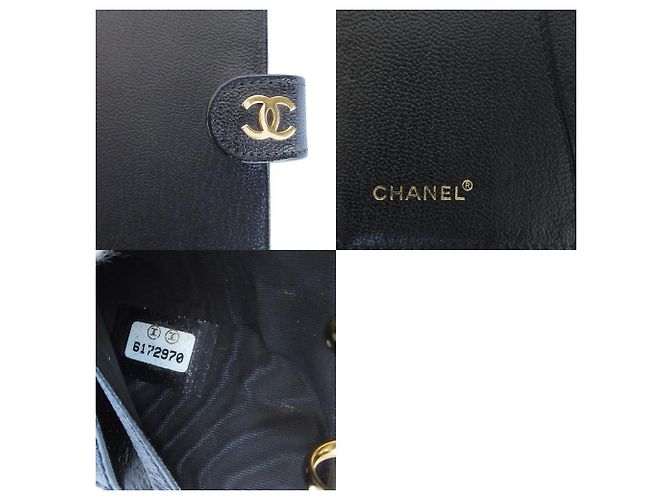 Housse de carnet en cuir Chanel Coco Mark Noir - vue 5
