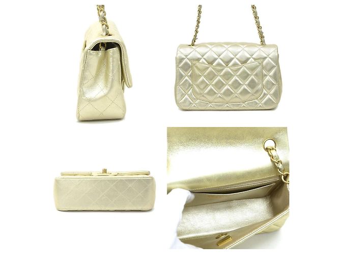 Borsa a Spalla in Pelle Dorata Chanel D'oro - vista 2