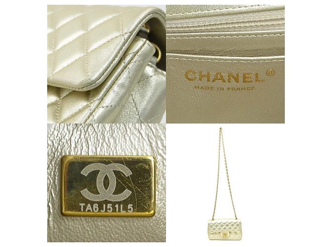 Borsa a Spalla in Pelle Dorata Chanel D'oro - vista 4