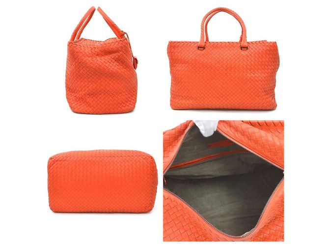 Borsa in pelle Bottega Veneta Rosso - vista 2
