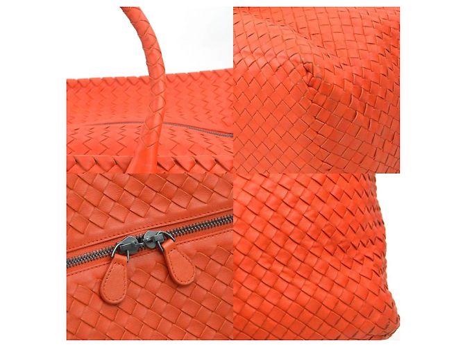 Borsa in pelle Bottega Veneta Rosso - vista 4