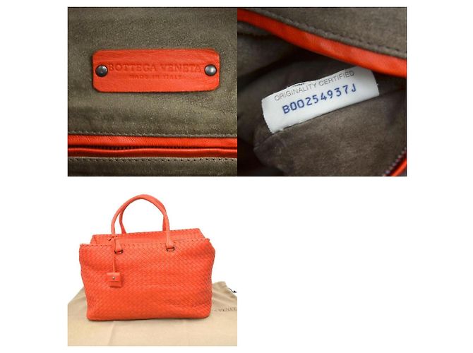 Borsa in pelle Bottega Veneta Rosso - vista 5