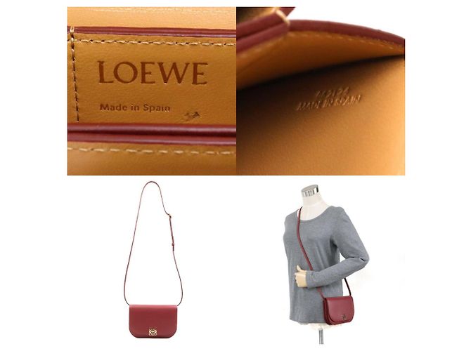 Loewe Goya Leder Schultertasche Rot - Ansicht 5