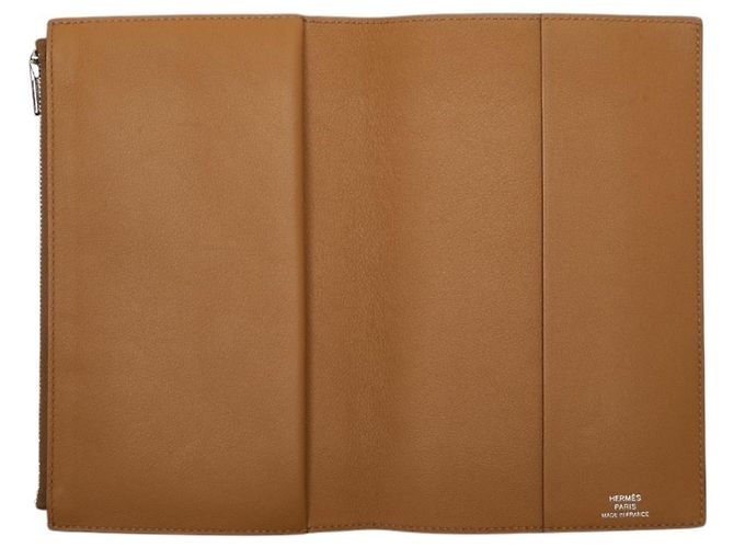 Capa de bloco de notas Hermès EA Zip PM em couro Swift Etoupe Taupe - vista 7
