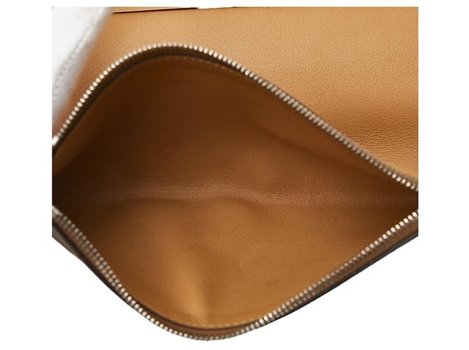 Capa de bloco de notas Hermès EA Zip PM em couro Swift Etoupe Taupe - vista 8