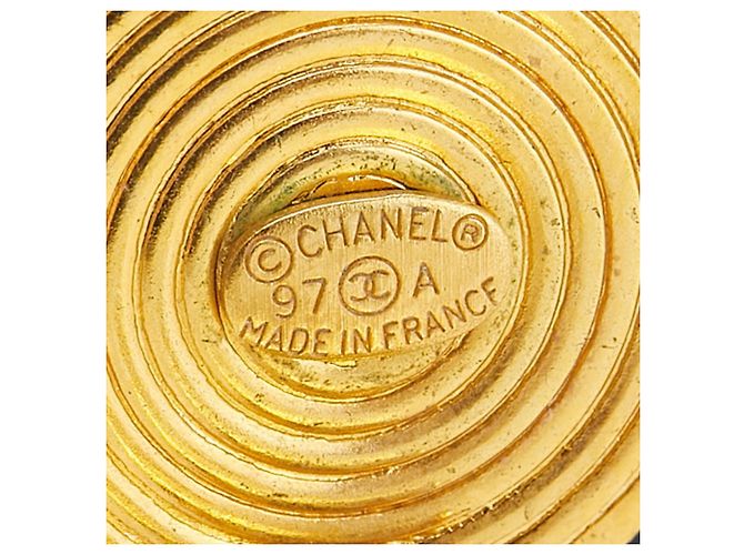 Chanel Coco Mark Clip Ohrringe Schwarz Golden - Ansicht 3