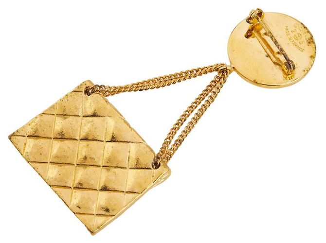 Spilla Chanel 31 Rue Cambon Coco Mark Matelassé D'oro - vista 2