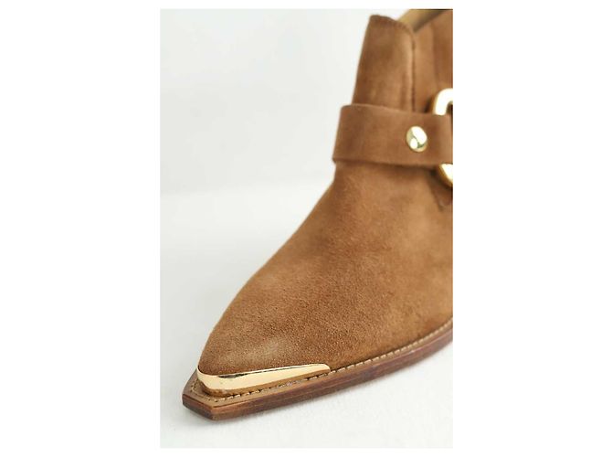 Zadig & Voltaire Botas western de ante camel Camello - vista 5
