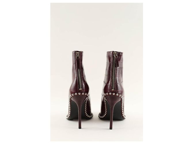 Alexander Wang Botas de Cuero Burdeos - vista 2