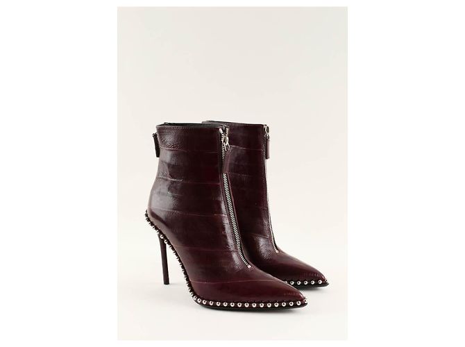 Alexander Wang Botas de Cuero Burdeos - vista 3