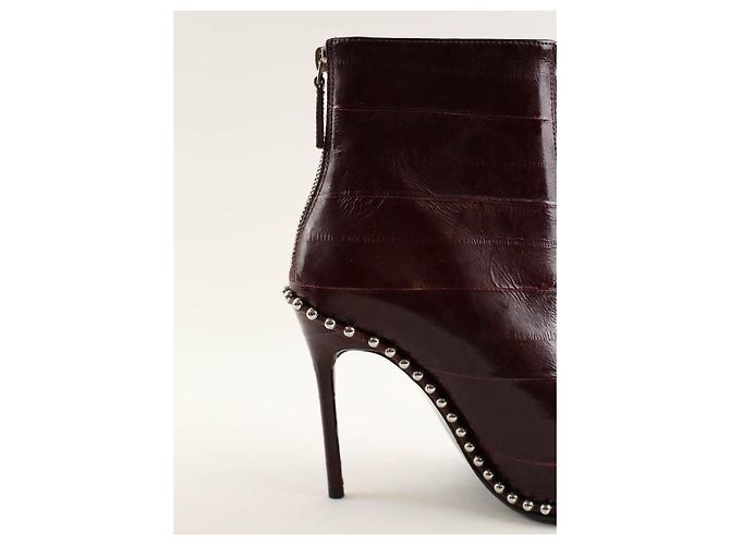 Alexander Wang Botas de Cuero Burdeos - vista 4
