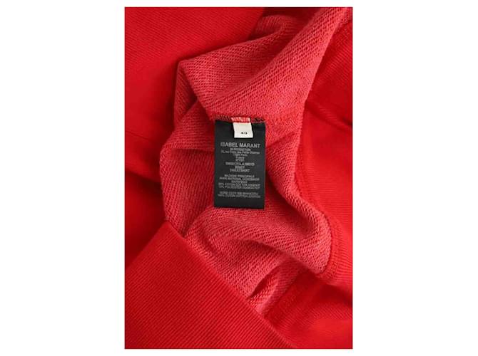 Isabel Marant Sudadera de algodón roja - vista 6