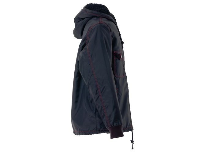 Giacca in nylon foderata in Sherpa Supreme Nero - vista 2