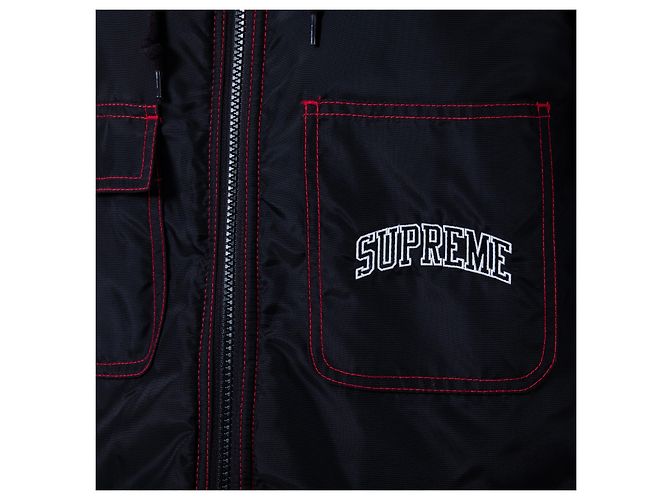 Giacca in nylon foderata in Sherpa Supreme Nero - vista 5
