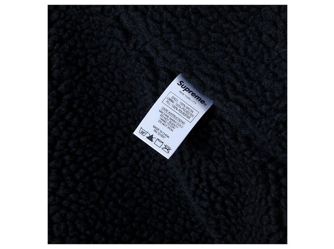 Giacca in nylon foderata in Sherpa Supreme Nero - vista 8