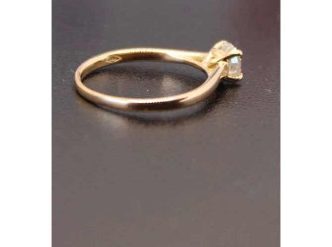 Autre Marque Französischer Solitärring GIA 0,59 ct. mit natürlichem rundem Brillanten Weiß - Ansicht 11