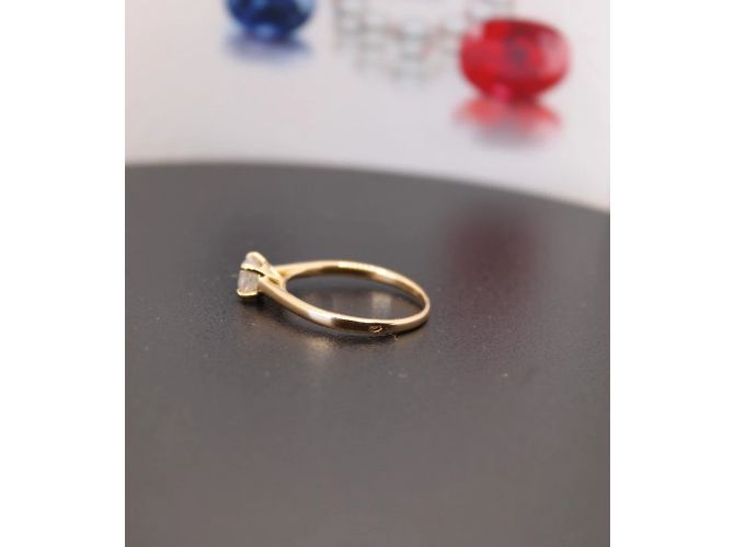 Autre Marque Französischer Solitärring GIA 0,59 ct. mit natürlichem rundem Brillanten Weiß - Ansicht 12