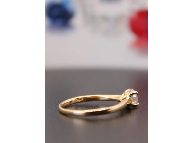 Autre Marque Französischer Solitärring GIA 0,59 ct. mit natürlichem rundem Brillanten Weiß - Ansicht 9