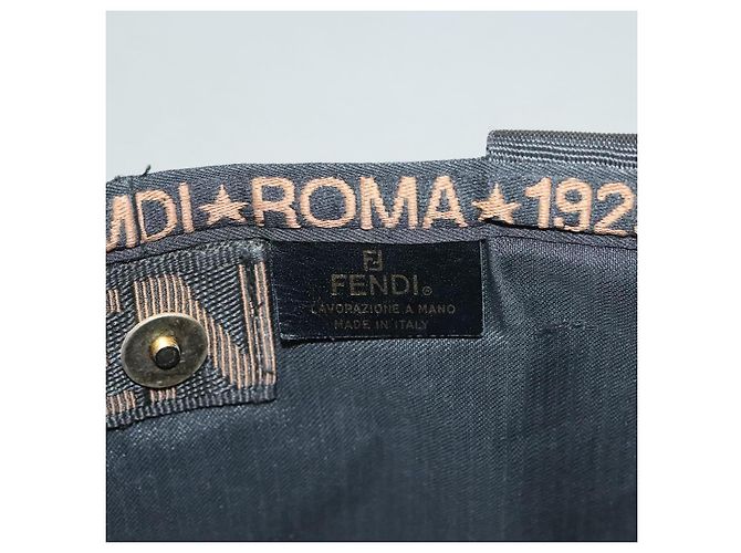 Fendi Zucca Tragetasche aus Stroh Schwarz - Ansicht 6