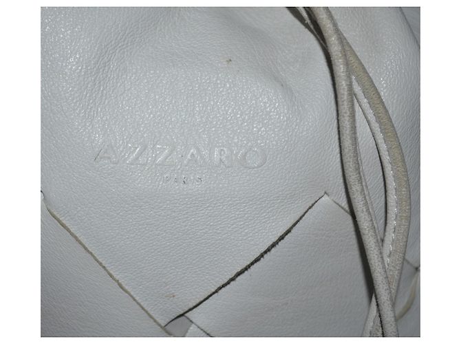 Borsa a secchiello Azzaro in pelle bianca Bianco - vista 2