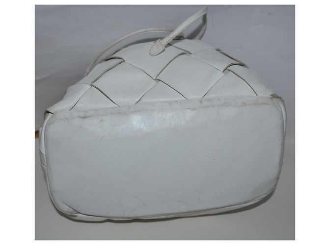 Borsa a secchiello Azzaro in pelle bianca Bianco - vista 3