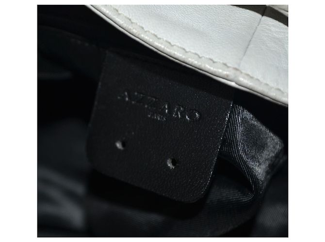 Borsa a secchiello Azzaro in pelle bianca Bianco - vista 7