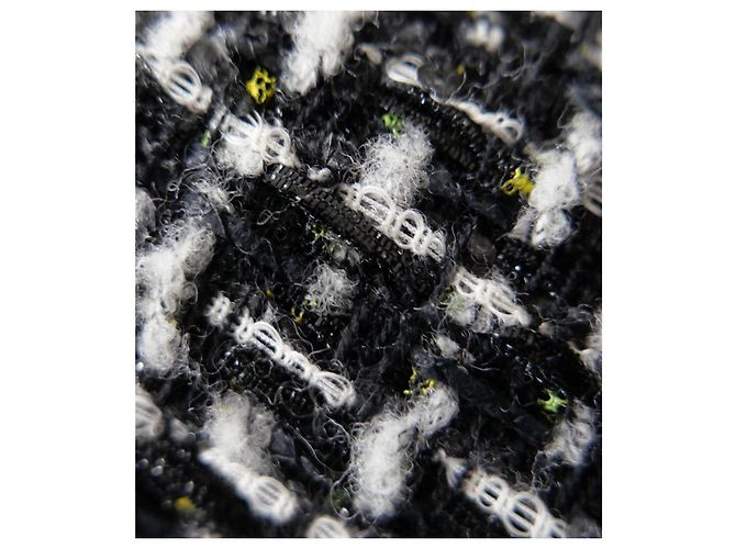 Falda lápiz de tweed fantasía chunky Chanel Otoño 2017 Negro - vista 6