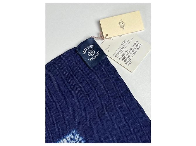Carré Collector Ex Libris Shibori Indigo Hermès Blu - vista 3