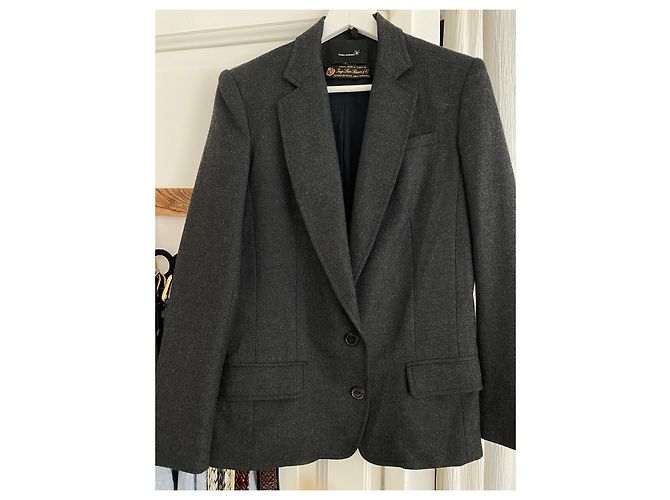 Isabel Marant Jacke aus Wolle und Kaschmir Dunkelgrau Anthrazitgrau - Ansicht 2