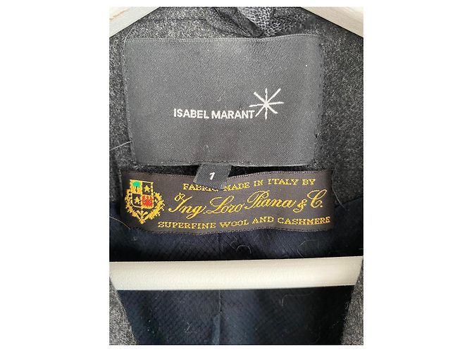Isabel Marant Jacke aus Wolle und Kaschmir Dunkelgrau Anthrazitgrau - Ansicht 3