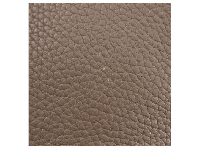 Borsa Picotin MM in pelle Taurillon Clemence di Hermès Marrone Taupe - vista 9