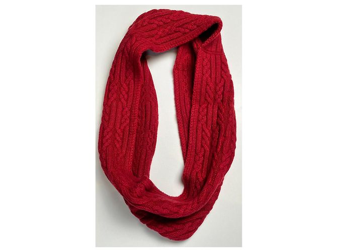 Nuovo Sciarpa Snood Hermès Linea Infinita Rosso - vista 3