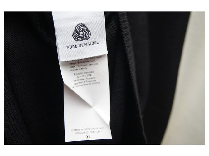 Marina Rinaldi Strickkleid aus Wolle Schwarz Weiß - Ansicht 5