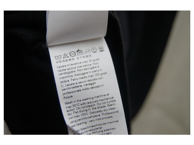 Marina Rinaldi Strickkleid aus Wolle Schwarz Weiß - Ansicht 8