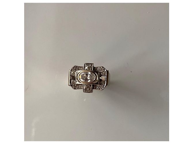 Autre Marque Anello Tank vintage bello Argento - vista 2