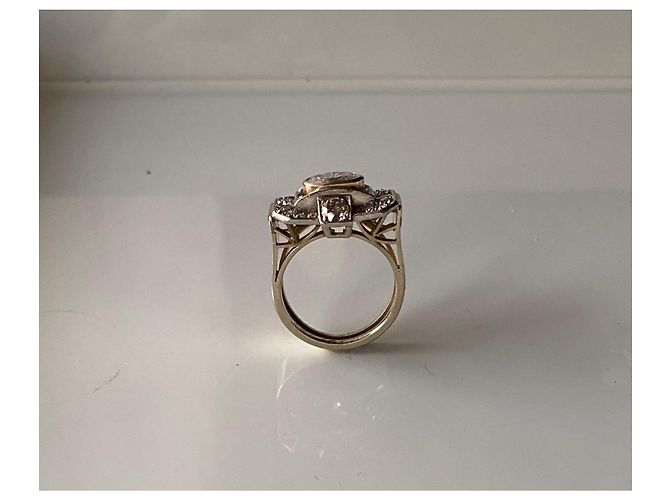 Autre Marque Anello Tank vintage bello Argento - vista 3