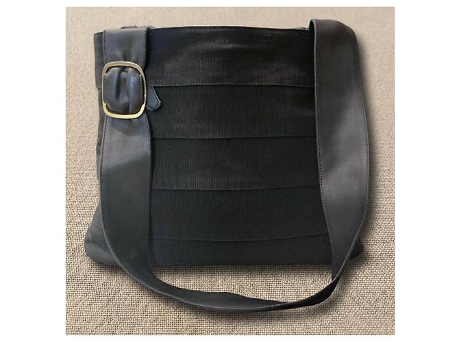 Salvatore Ferragamo borsa in grosgrain FERRAGAMO Nero - vista 5