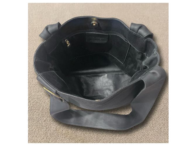Salvatore Ferragamo borsa in grosgrain FERRAGAMO Nero - vista 6