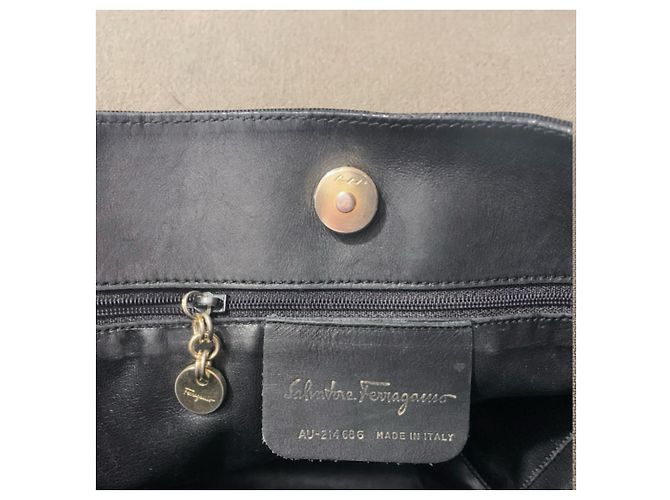 Salvatore Ferragamo borsa in grosgrain FERRAGAMO Nero - vista 7