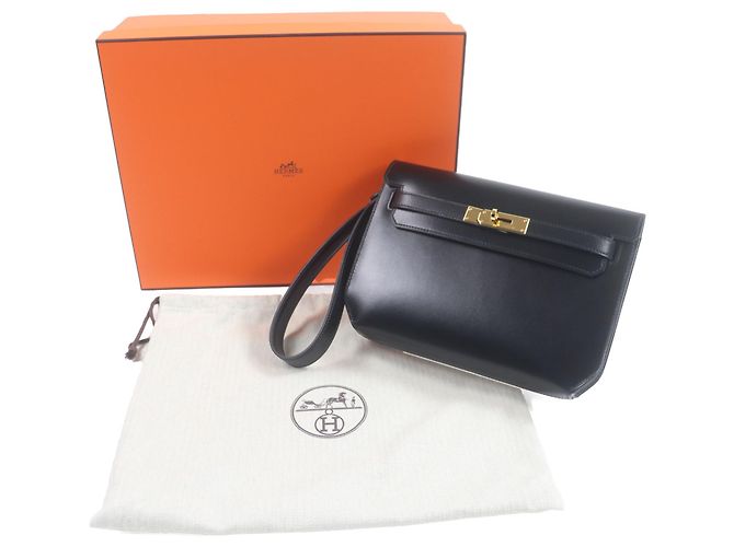 Sac à main Kelly Depeche 25 d'Hermès Noir - vue 2