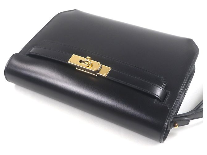 Sac à main Kelly Depeche 25 d'Hermès Noir - vue 6