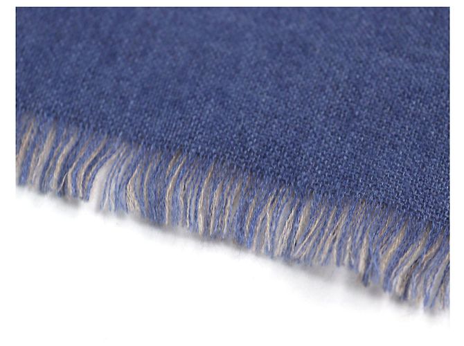 Stola in cashmere e seta da uomo Hermès Blu Marrone chiaro - vista 5